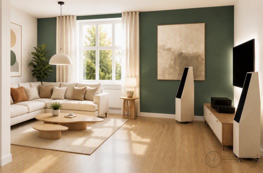 Wohnzimmer KI Etagenwohnung Berlin