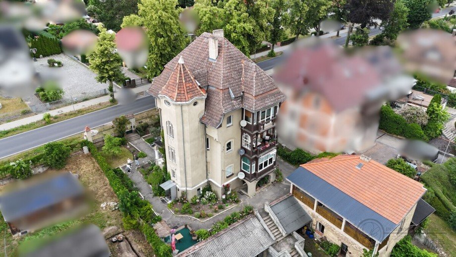 Drohnenschr�gansicht Haus Strausberg