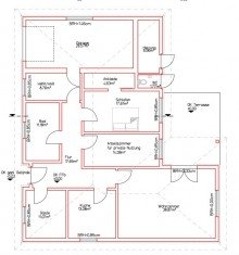 Grundriss Traumhafter Bungalow zwischen Berlin und Dresden