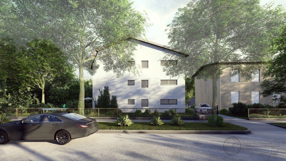Visualisierung Stra�enansicht Dachgeschosswohnung Niederlehme