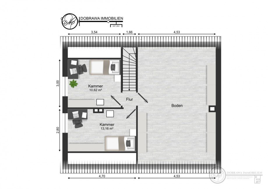 Grundriss DG Agnesstr Reiheneckhaus Zossen / W�nsdorf