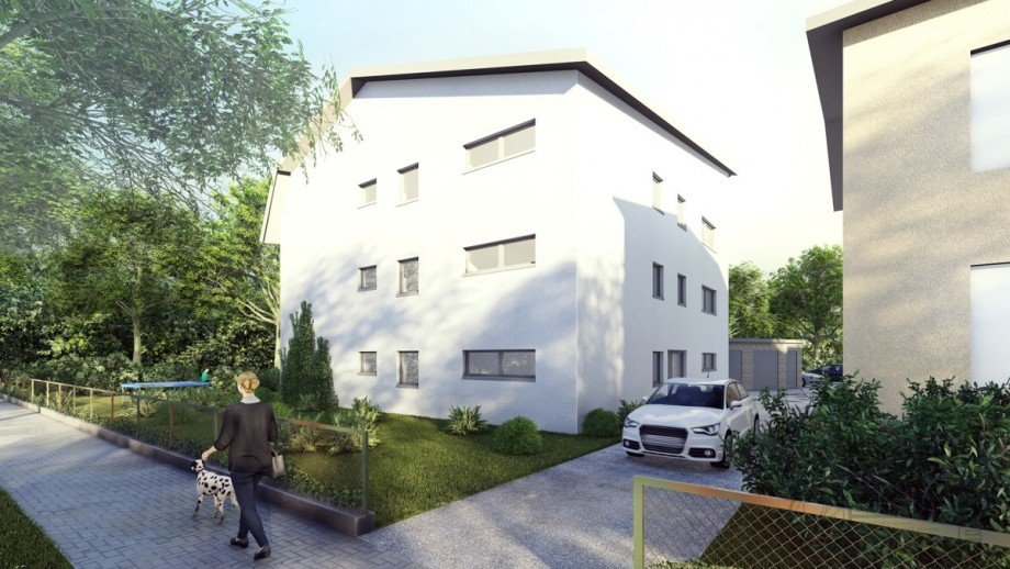 Visualisierung Stra�enansicht Dachgeschosswohnung Niederlehme
