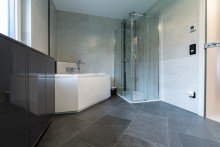 Masterbad Wanne und Dusche Traumhafter Bungalow zwischen Berlin und Dresden