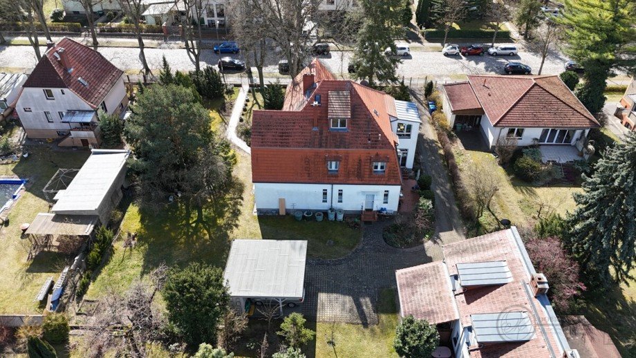 Luftaufnahme Grundst�cksende II Villa Eichwalde