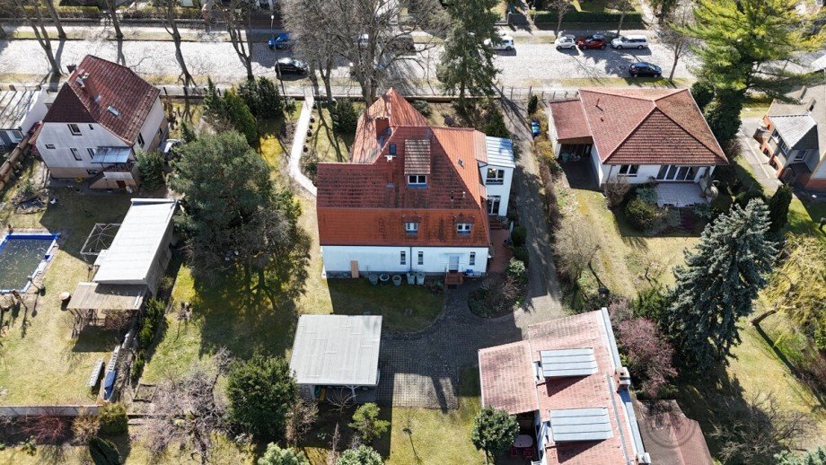 Luftaufnahme Grundst�cksende I Villa Eichwalde