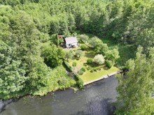Drohnenaufnahme Gro�z�giges Wassergrundst�ck im Herzen des Spreewalds zum Kauf