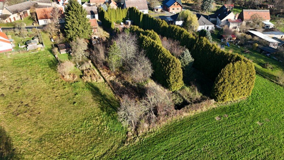 Drohnenaufnahme Hinterer Garten Wohngrundst�ck Halbe / Teurow