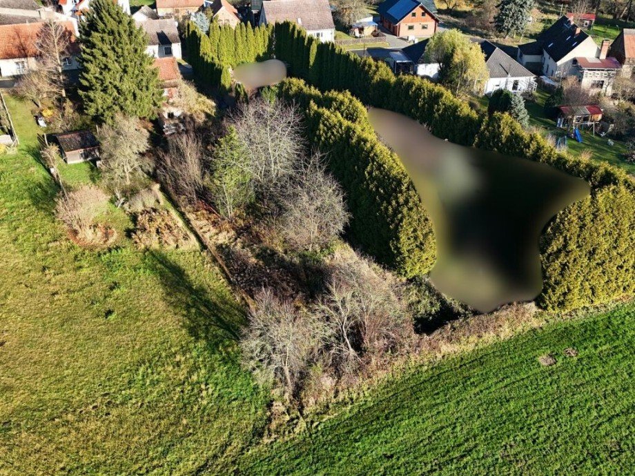 Drohnenaufnahme Hinterer Garten Wohngrundst�ck Halbe / Teurow