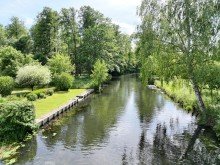 Drohnenaufnahme Gro�z�giges Wassergrundst�ck im Herzen des Spreewalds zum Kauf