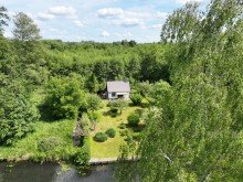 Drohnenaufnahme Gro�z�giges Wassergrundst�ck im Herzen des Spreewalds zum Kauf