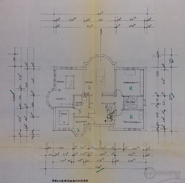 Grundriss - Keller Villa Berlin