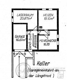 Grundriss Keller 1 Wohnen �ber dem See: Charmantes Einfamilienhaus mit gro�em GS in idyllischer Hanglage von Teupitz