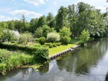 Drohnenaufnahme Gro�z�giges Wassergrundst�ck im Herzen des Spreewalds zum Kauf